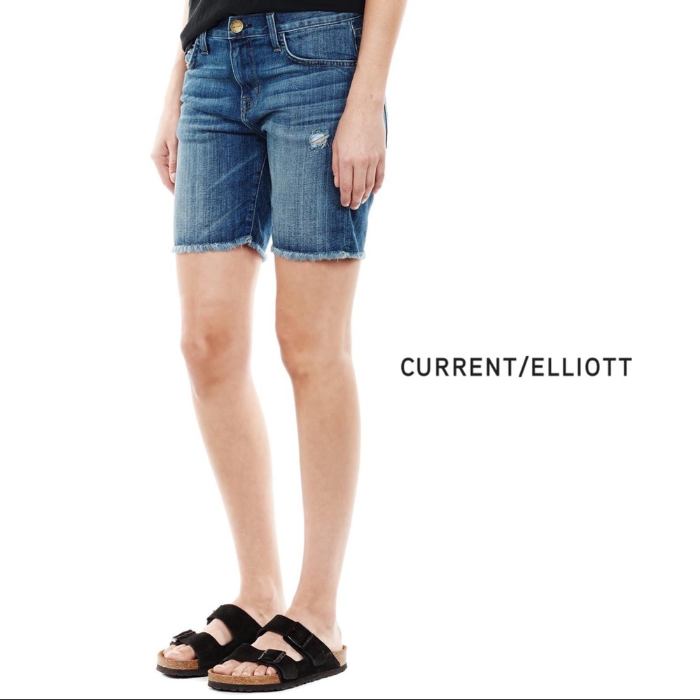 Current Elliot The Slouchy Cut Off Jean Shorts
